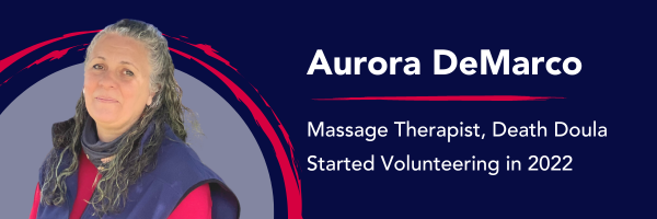 Aurora DeMarco is a volunteer death doula at hospice of the piedmont