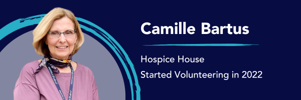 Camille Bartus prepares meals at the hospice house
